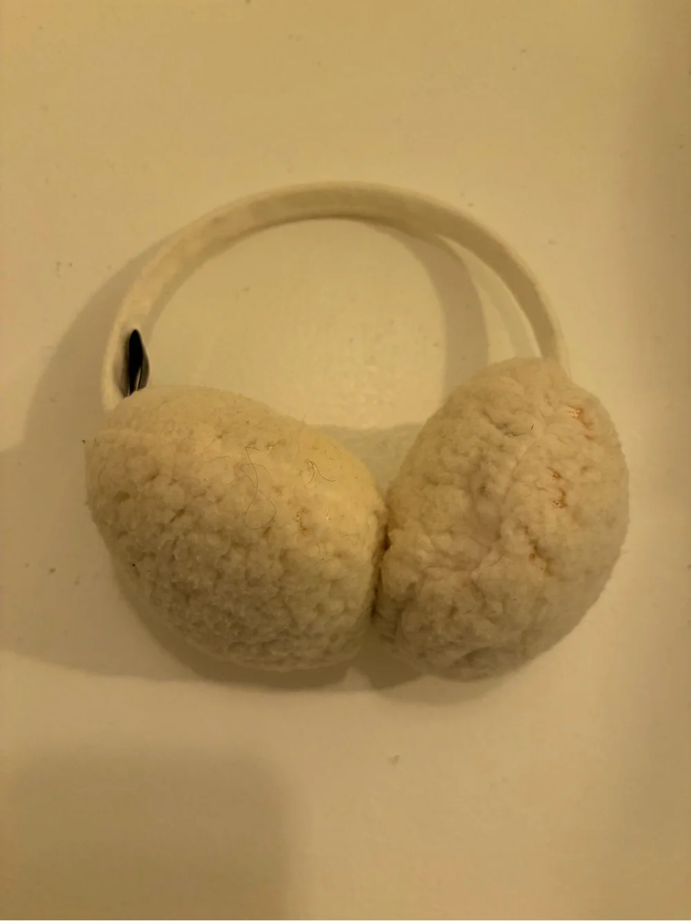 INC International Concepts Ivory Teddy Sherpa Earmuffs One Size